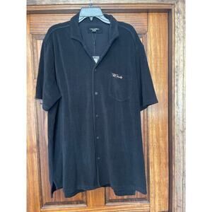 Barney Cools poolside etiquette, French terry cotton, button-down shirt, size XL